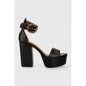 Kurt Geiger London sandale de piele Langley Mayfair Platform culoarea negru 1289500109 de firma originale