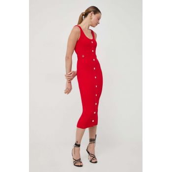 MICHAEL Michael Kors rochie culoarea rosu, midi, mulata