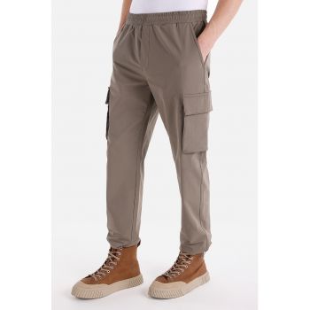 Pantaloni cargo cu talie elastica