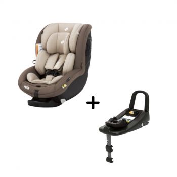 Joie - Set Scaun auto i-Anchor Advance 40-105 cm, Wheat + Baza Isofix i-Size i-Base Advance