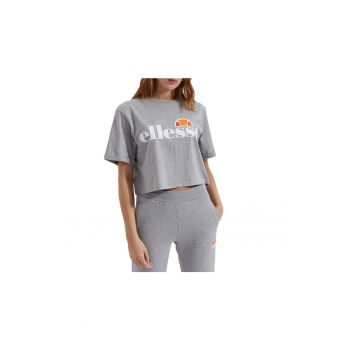 Tricou crop cu imprimeu logo Alberta