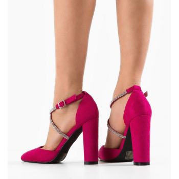 Pantofi cu toc Jess Fuchsia