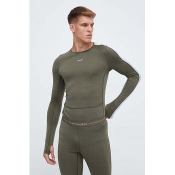 Icebreaker longsleeve funcțional ZoneKit 200 culoarea verde