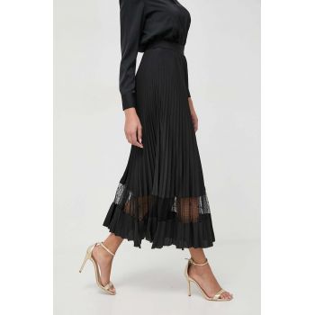 Karl Lagerfeld fusta culoarea negru, maxi, evazati