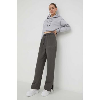 Karl Lagerfeld Jeans pantaloni de trening din bumbac culoarea gri, neted