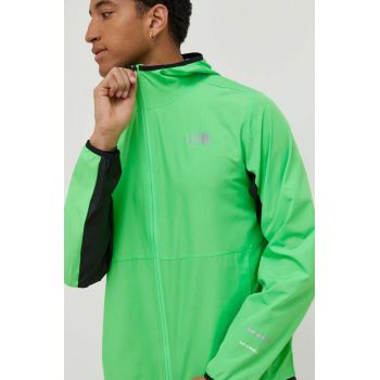 The North Face windbreaker culoarea verde, de tranzitie