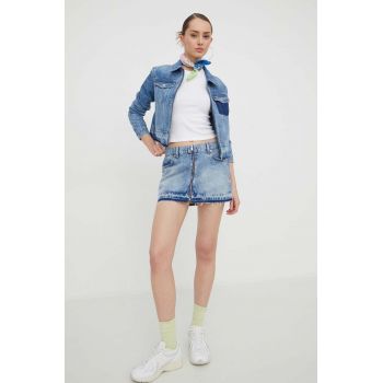 Tommy Jeans fustă din denim mini, creion DW0DW17048