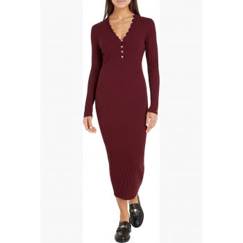 Rochie midi cambrata si striata