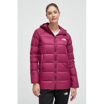 The North Face geacă pentru femei, culoarea violet, de iarnă de firma originala