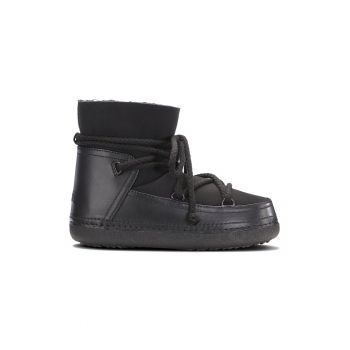 Ghete slip-on de piele si piele intoarsa