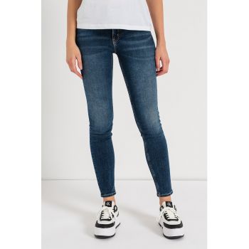 Blugi skinny cu talie medie