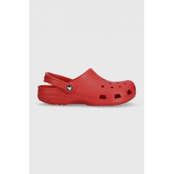 Crocs papuci Classic culoarea roșu 10001