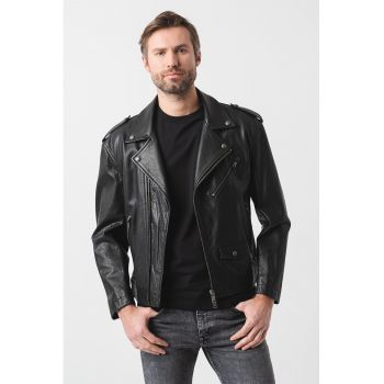 Jacheta biker de piele