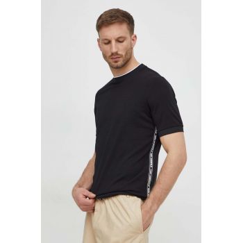 Karl Lagerfeld tricou barbati, culoarea negru, cu imprimeu