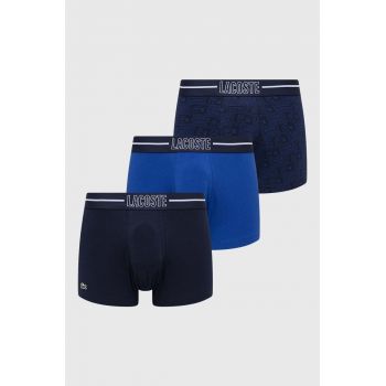 Lacoste boxeri 3-pack barbati, culoarea albastru marin