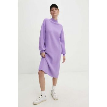 Answear Lab rochie culoarea violet, mini, oversize