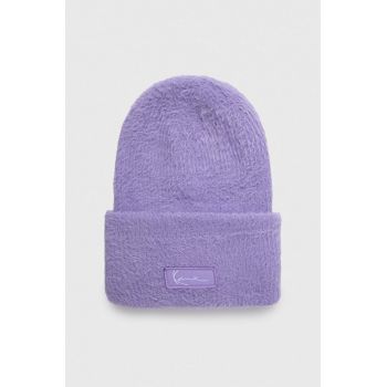 Karl Kani caciula culoarea violet, din tricot gros