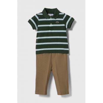 Lacoste pijamale pentru bebelusi culoarea verde, modelator