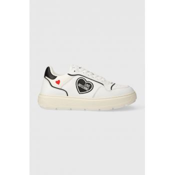 Love Moschino sneakers din piele culoarea alb JA15204G1IJC110A