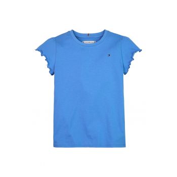 Tricou slim fit cu maneci cu volane