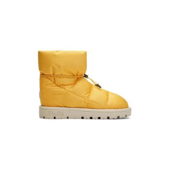 Flufie cizme de iarna Macaron culoarea galben de firma originali