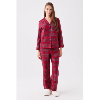 Pijama cu model tartan