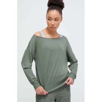 Dkny bluza femei, culoarea verde, neted