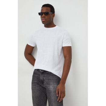 Karl Lagerfeld tricou din bumbac bărbați, culoarea alb, cu model 541224.755060