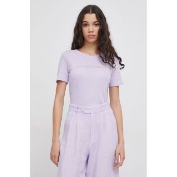 United Colors of Benetton tricou din bumbac femei, culoarea violet