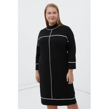 Rochie-pulover tricotata fin