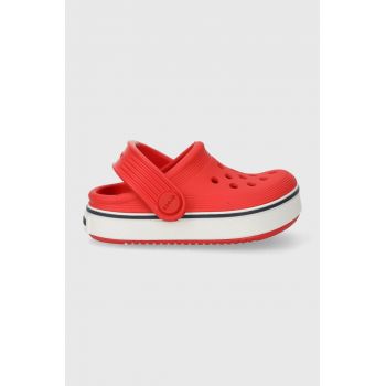 Crocs slapi copii CROCBAND CLEAN CLOG culoarea rosu