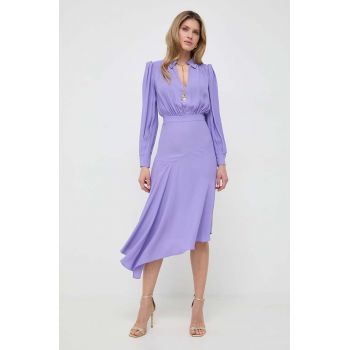 Elisabetta Franchi rochie culoarea violet, mini, evazati