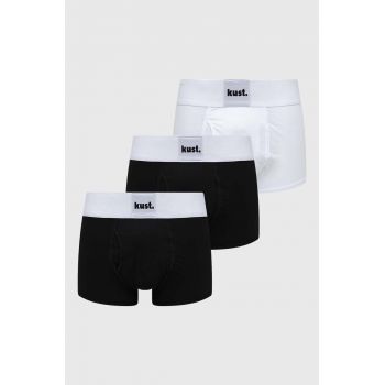 kust. boxeri de bumbac 3-pack culoarea negru