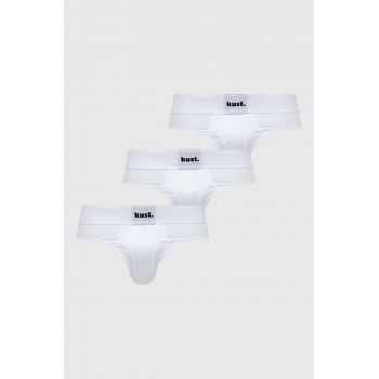 kust. slip din bumbac 3-pack culoarea alb