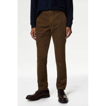 Pantaloni chino slim fit din reiat