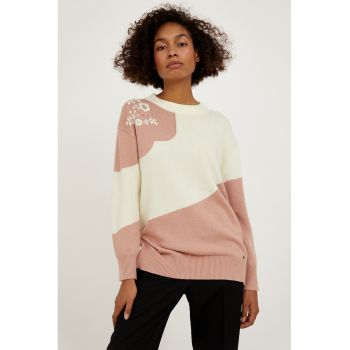 Pulover lejer colorblock