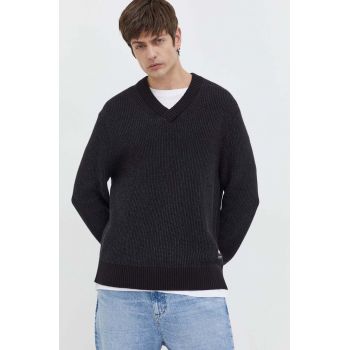 Tommy Jeans pulover de bumbac culoarea negru DM0DM18369