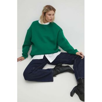 Answear Lab bluza femei, culoarea verde, neted