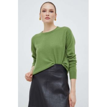 Max Mara Leisure pulover de lână femei, culoarea verde, light 2416360000000