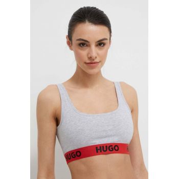 HUGO sutien culoarea gri, uni 50480172