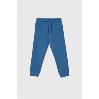 United Colors of Benetton pantaloni de trening din bumbac pentru copii neted