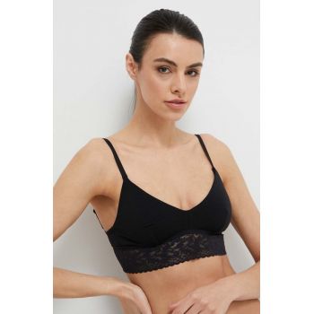 United Colors of Benetton sutien culoarea negru, neted ieftin