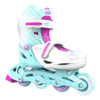 Role 2 in 1 Neon Combo Skates marime 34-37 teal pink