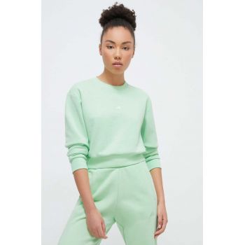 adidas bluză femei, culoarea verde, uni IW1227