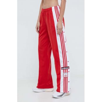 adidas Originals pantaloni de trening Adibreak culoarea roșu, cu imprimeu, IP0620