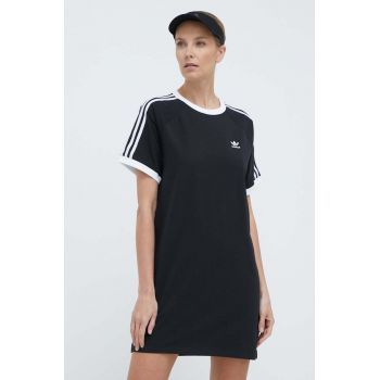 adidas Originals rochie 3-Stripes Raglan culoarea negru, mini, oversize, IU2534