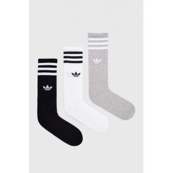 adidas Originals șosete 3-pack culoarea alb IU2653