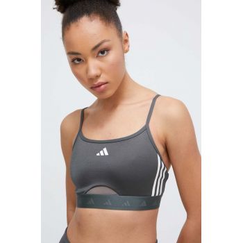 adidas Performance sutien sport Hyperglam Q1 culoarea verde IS4500