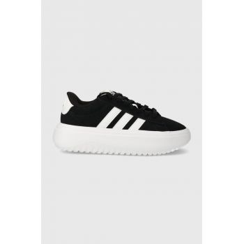 adidas sneakers din piele GRAND COURT culoarea negru IE1102