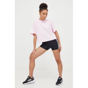 adidas tricou din bumbac femei, culoarea roz IS3617